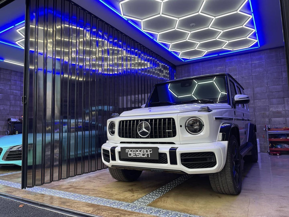 HexGlow Lighting 15 Hex Kit With Blue Border (16' x 8') - Sweatfully