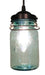 Vintage BLUE Mason Jar PENDANT Light - Sweatfully