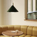Bower Pendant Light Medium in Dark Green + Sphere IV - Sweatfully