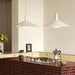 Bower Pendant Light Large in Oyster White + Oval II - Sweatfully