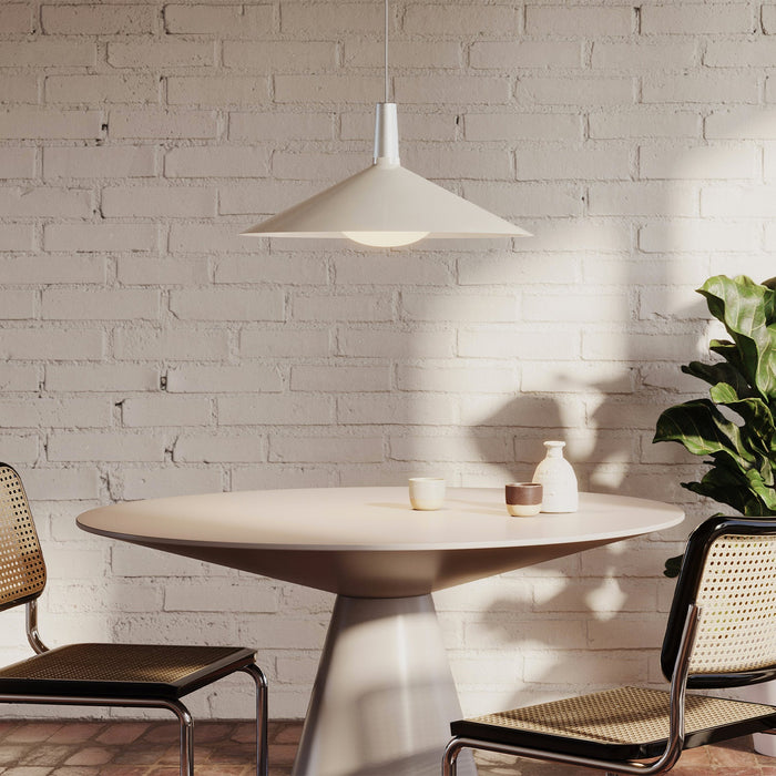 Bower Pendant Light Large in Oyster White - Sweatfully