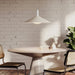 Bower Pendant Light Large in Oyster White + Oval II - Sweatfully