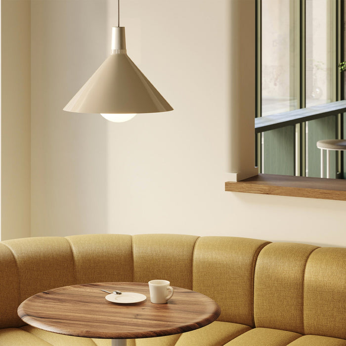 Bower Pendant Light Medium in Oyster White - Sweatfully