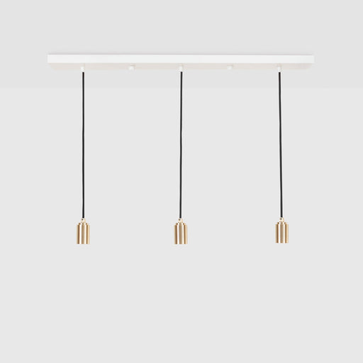 Linear Triple Pendant in Brass - Sweatfully