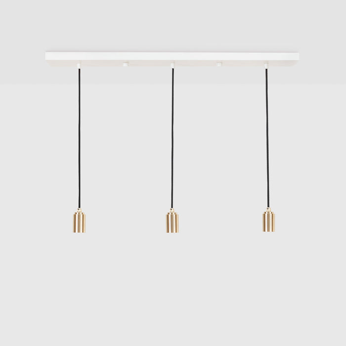 Linear Triple Pendant in Brass - Sweatfully