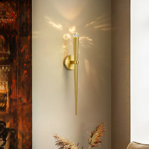 Spinal Tube Crystal Wall Sconce - Sweatfully