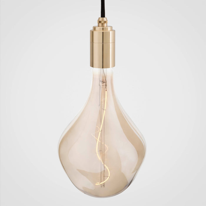 Linear Triple Pendant in Brass + Voronoi II - Sweatfully