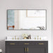 Reflections Sleek Modern Black Aluminum Framed Wall Mirror - Sweatfully