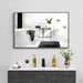 Reflections Sleek Modern Black Aluminum Framed Wall Mirror - Sweatfully