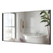 Reflections Sleek Modern Black Aluminum Framed Wall Mirror - Sweatfully