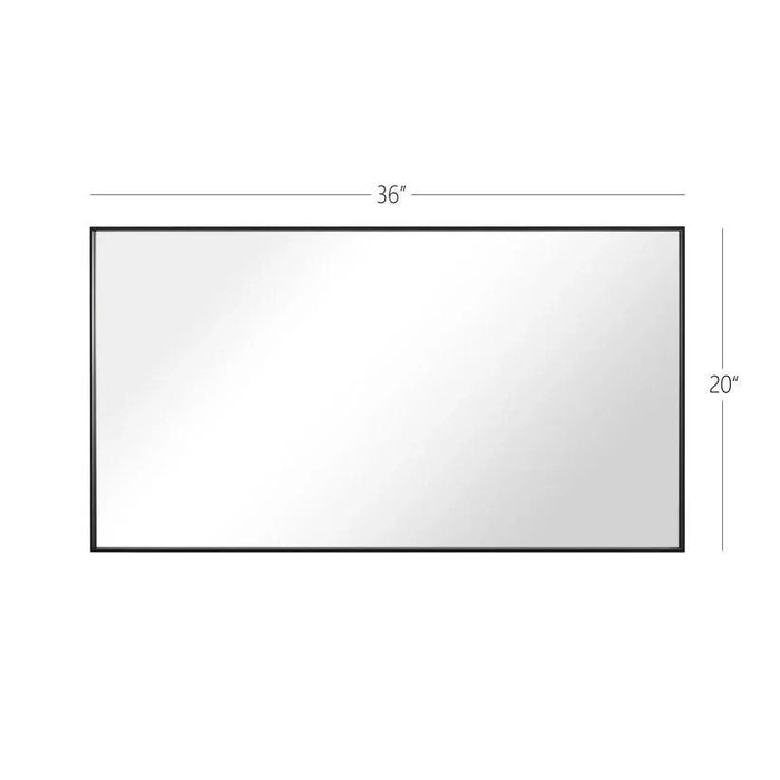 Reflections Sleek Modern Black Aluminum Framed Wall Mirror - Sweatfully