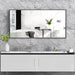 Reflections Sleek Modern Black Aluminum Framed Wall Mirror - Sweatfully