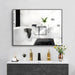 Reflections Sleek Modern Black Aluminum Framed Wall Mirror - Sweatfully