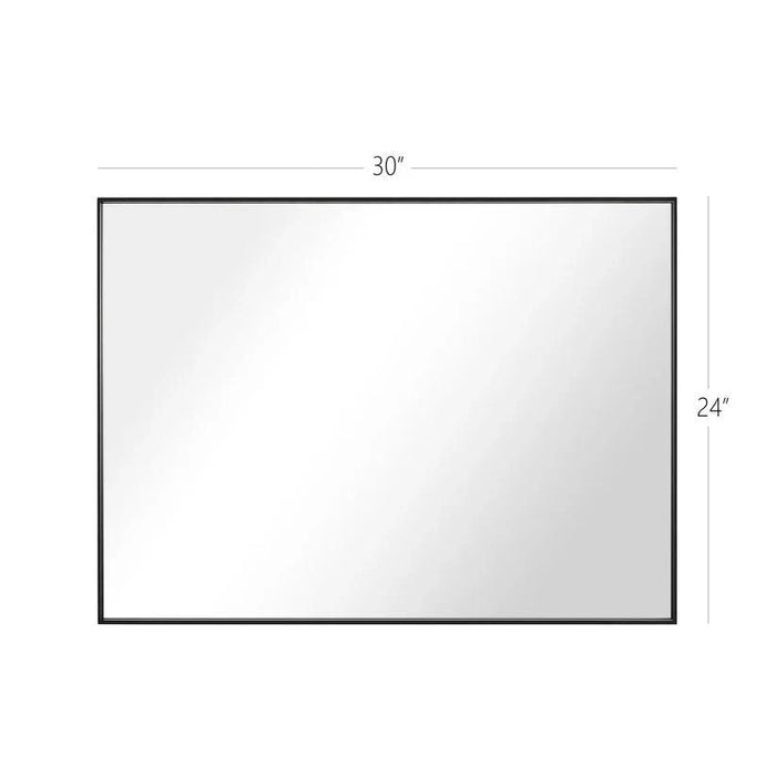 Reflections Sleek Modern Black Aluminum Framed Wall Mirror - Sweatfully