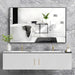 Reflections Sleek Modern Black Aluminum Framed Wall Mirror - Sweatfully