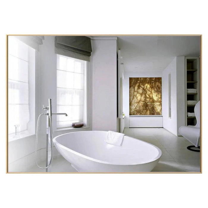 Reflections Sleek Modern Black Aluminum Framed Wall Mirror - Sweatfully
