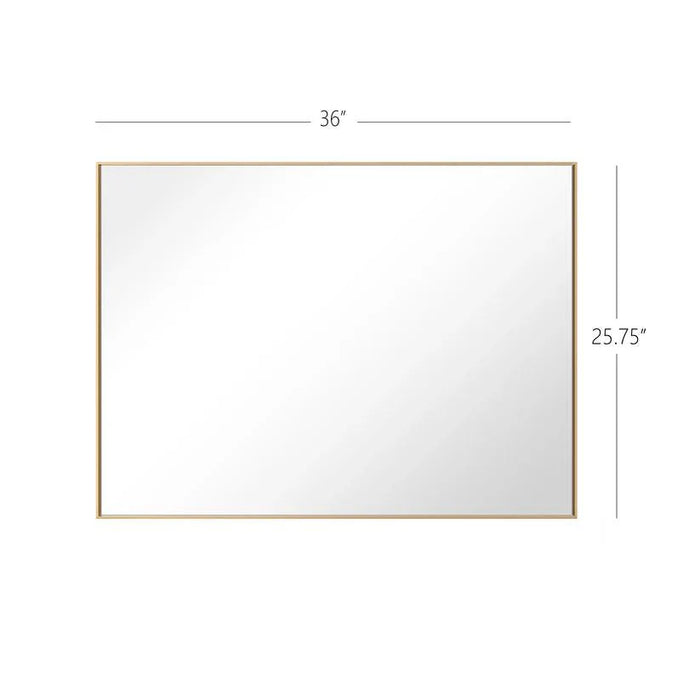 Reflections Sleek Modern Black Aluminum Framed Wall Mirror - Sweatfully