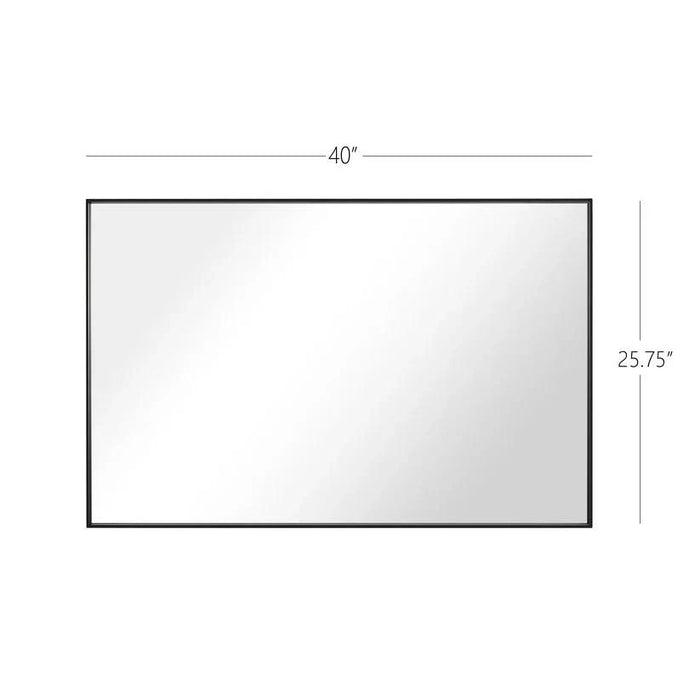 Reflections Sleek Modern Black Aluminum Framed Wall Mirror - Sweatfully