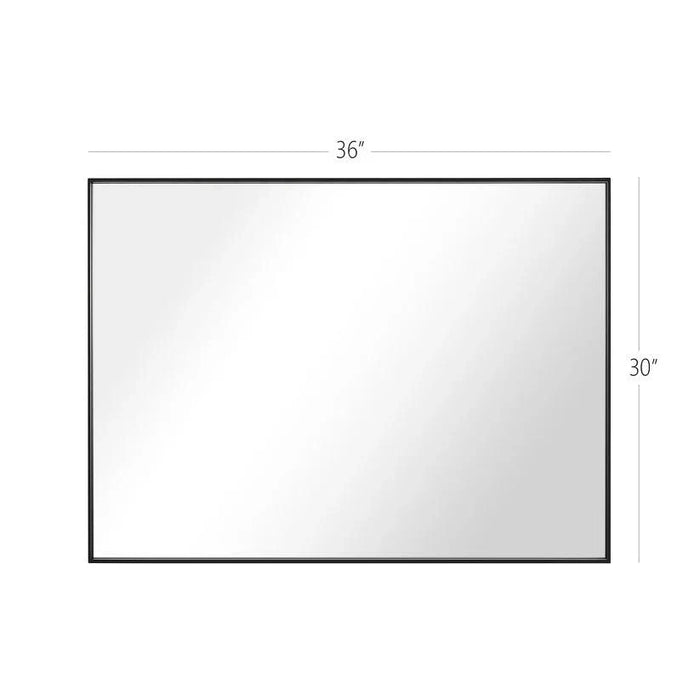 Reflections Sleek Modern Black Aluminum Framed Wall Mirror - Sweatfully