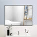 Reflections Sleek Modern Black Aluminum Framed Wall Mirror - Sweatfully