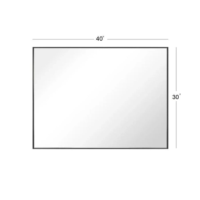 Reflections Sleek Modern Black Aluminum Framed Wall Mirror - Sweatfully