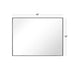 Reflections Sleek Modern Black Aluminum Framed Wall Mirror - Sweatfully