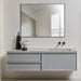Reflections Sleek Modern Black Aluminum Framed Wall Mirror - Sweatfully