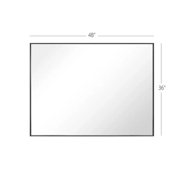 Reflections Sleek Modern Black Aluminum Framed Wall Mirror - Sweatfully