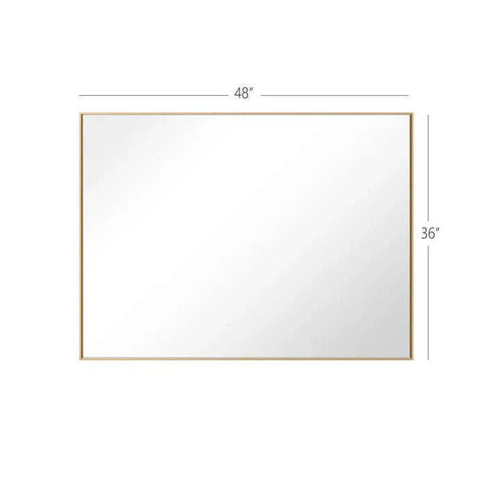 Reflections Sleek Modern Black Aluminum Framed Wall Mirror - Sweatfully