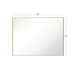 Reflections Sleek Modern Black Aluminum Framed Wall Mirror - Sweatfully