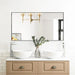 Reflections Sleek Modern Black Aluminum Framed Wall Mirror - Sweatfully