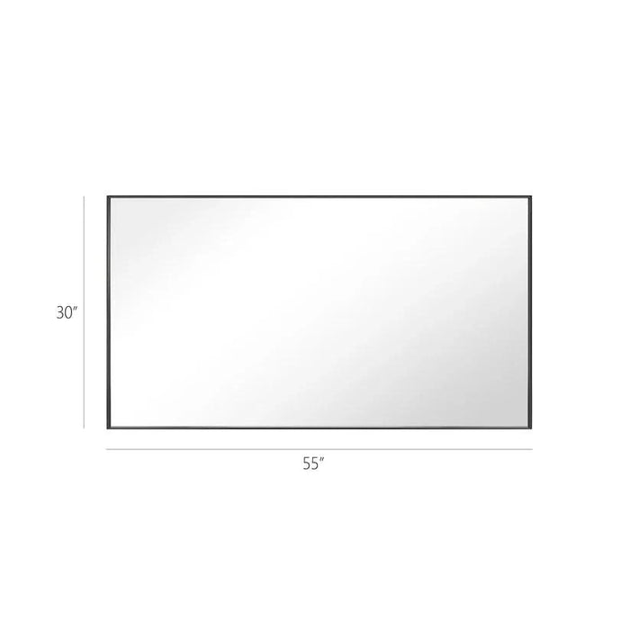 Reflections Sleek Modern Black Aluminum Framed Wall Mirror - Sweatfully