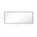 Reflections Sleek Modern Black Aluminum Framed Wall Mirror - Sweatfully
