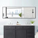 Reflections Sleek Modern Black Aluminum Framed Wall Mirror - Sweatfully