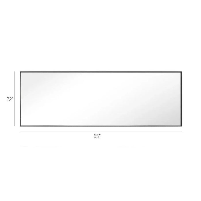 Reflections Sleek Modern Black Aluminum Framed Wall Mirror - Sweatfully