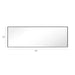 Reflections Sleek Modern Black Aluminum Framed Wall Mirror - Sweatfully
