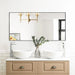Reflections Sleek Modern Black Aluminum Framed Wall Mirror - Sweatfully