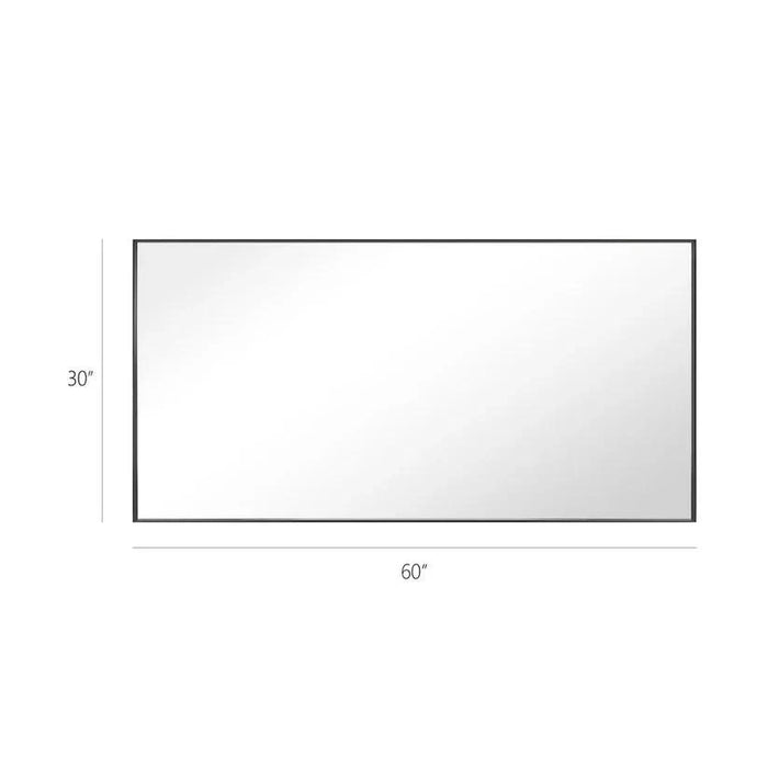 Reflections Sleek Modern Black Aluminum Framed Wall Mirror - Sweatfully