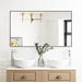 Reflections Sleek Modern Black Aluminum Framed Wall Mirror - Sweatfully
