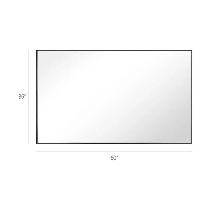 Reflections Sleek Modern Black Aluminum Framed Wall Mirror - Sweatfully
