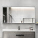 Reflections Sleek Modern Black Aluminum Framed Beveled Wall Mirror - Sweatfully