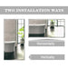 Reflections Sleek Modern Black Aluminum Framed Beveled Wall Mirror - Sweatfully