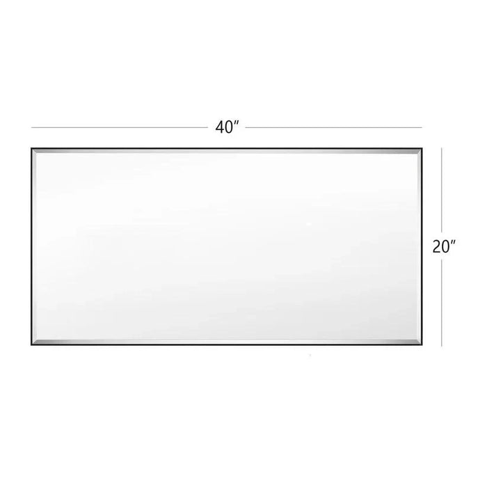 Reflections Sleek Modern Black Aluminum Framed Beveled Wall Mirror - Sweatfully