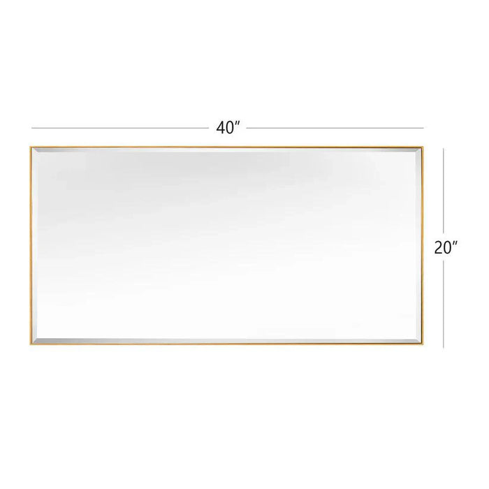 Reflections Sleek Modern Black Aluminum Framed Beveled Wall Mirror - Sweatfully