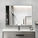 Reflections Sleek Modern Black Aluminum Framed Beveled Wall Mirror - Sweatfully