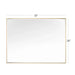 Reflections Sleek Modern Black Aluminum Framed Beveled Wall Mirror - Sweatfully
