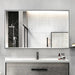 Reflections Sleek Modern Black Aluminum Framed Beveled Wall Mirror - Sweatfully