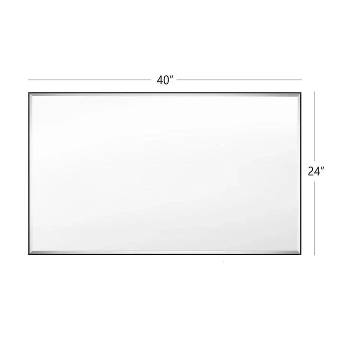 Reflections Sleek Modern Black Aluminum Framed Beveled Wall Mirror - Sweatfully