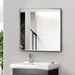 Reflections Sleek Modern Black Aluminum Framed Beveled Wall Mirror - Sweatfully