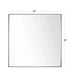 Reflections Sleek Modern Black Aluminum Framed Beveled Wall Mirror - Sweatfully